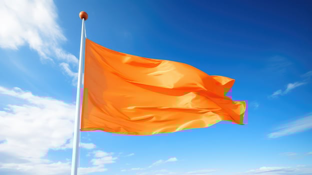 bright orange flag photo