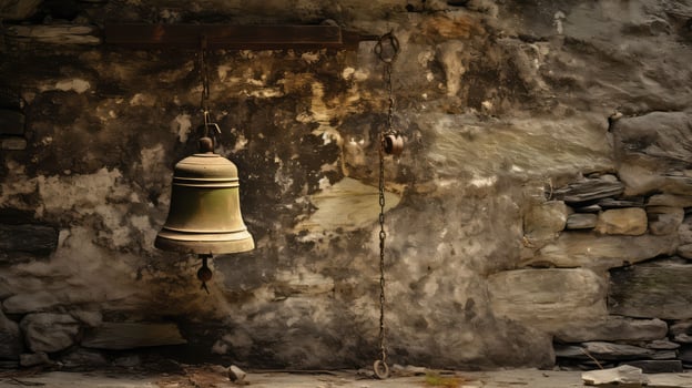 wooden bell on wall photo