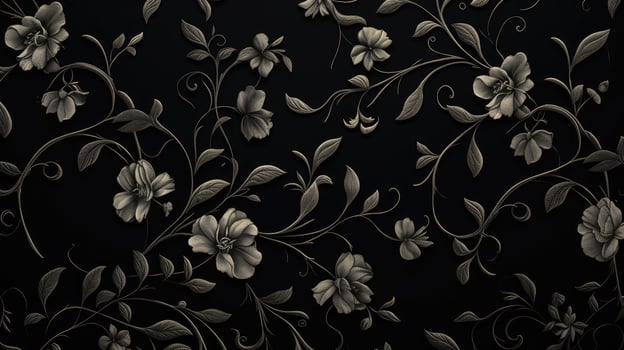 vines black background pattern photo