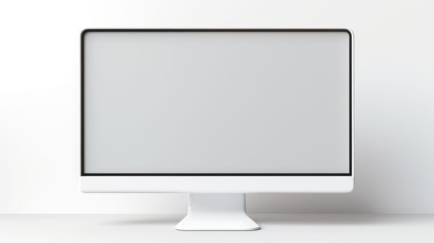modern white computer screen photo