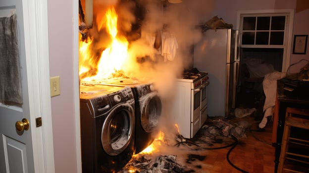 laundry appliance fire photo