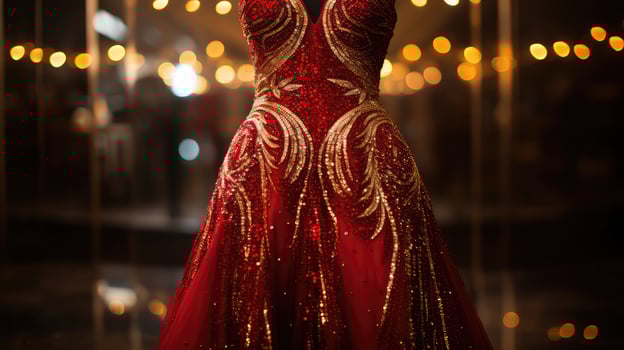 dress red and gold sparkle photo