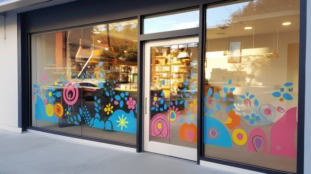 entrance store front glass door photo