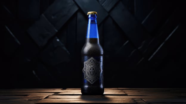 branding beer bottle mock up photo