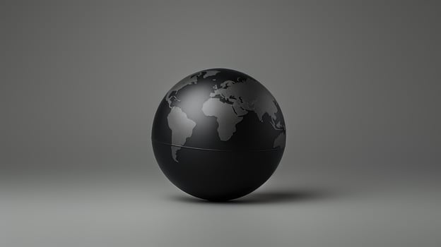 minimalist globe black background photo