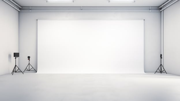 backdrop white studio wall photo