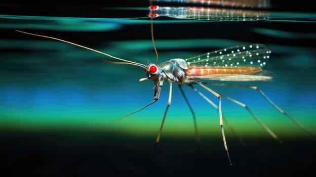 sect mosquito in water photo