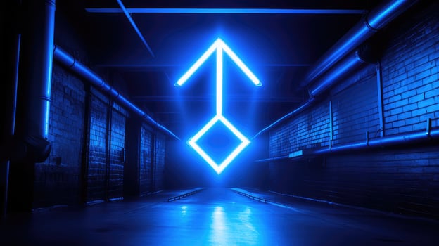 vibrant blue neon light photo