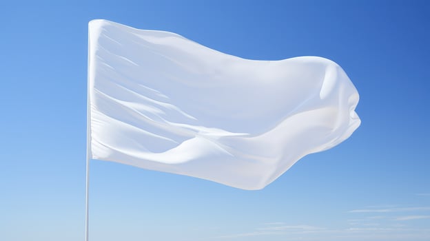 symbol wave white flag photo