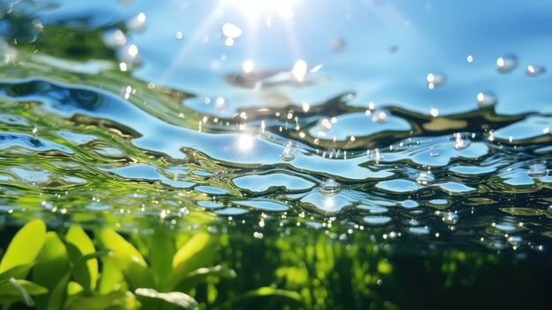 clear pond water photo