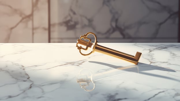 modern key gold photo