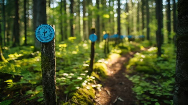guide blue location markers photo