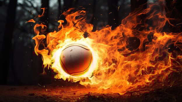 bounce ball on fire photo