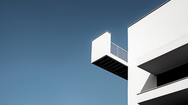 timeless black and white building photo