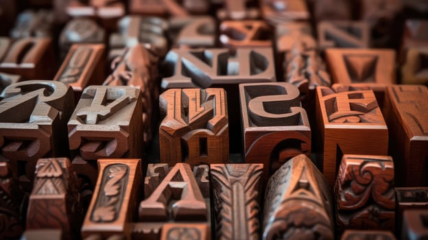 printing wooden type photo