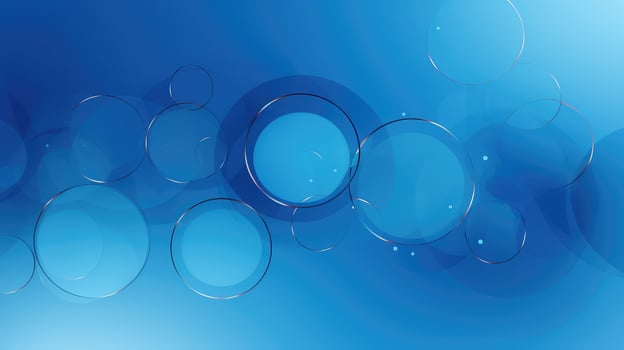 geometric blue abstract background circles photo
