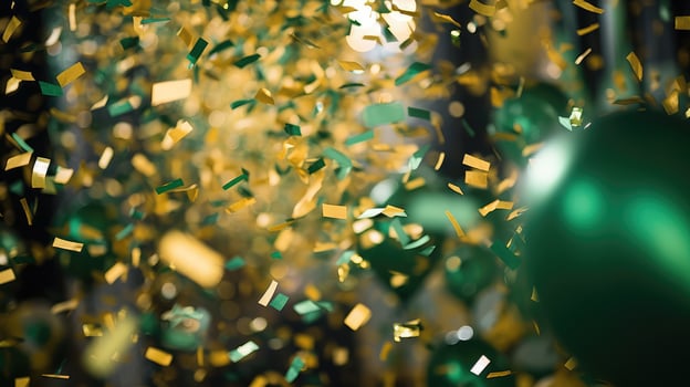 celebration green and gold confetti photo