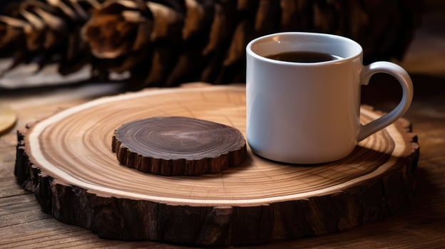 rustic slice of wood photo