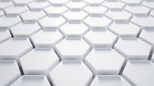 close white hexagon texture background photo