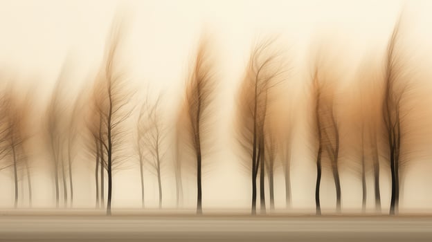 dynamism blurred out trees photo