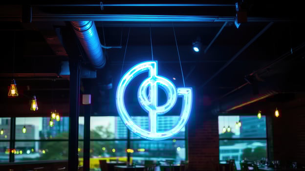 cafe dollar sign blue photo