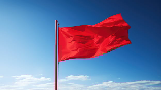 wind thin red flag photo