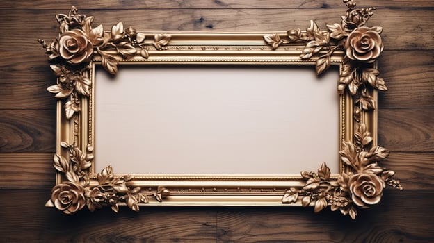 classic floral gold frame photo