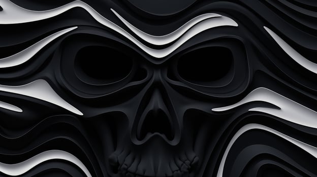 swish skull black photo