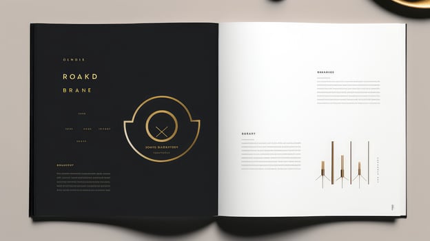 design brand guide book layout photo