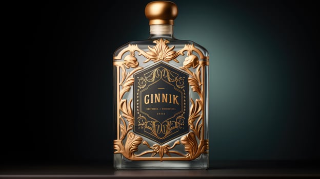 design gin bottle mockup photo