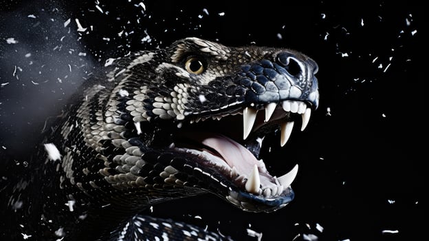 silver black snake photo