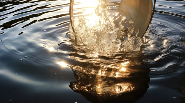 metal water in bucket photo