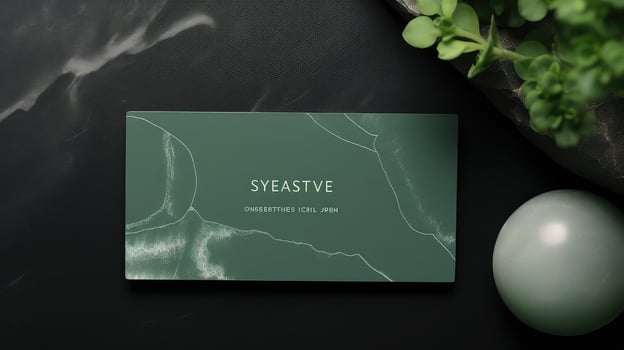 sleek business card green photo