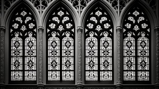 glass church black and white photo