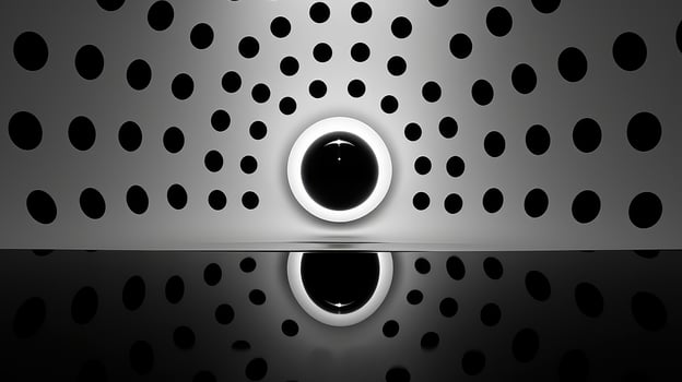 abstract black and white polka dot frame photo