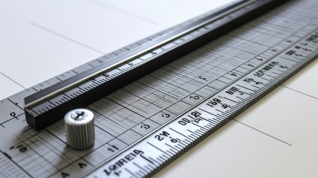 drawing metal ruler photo