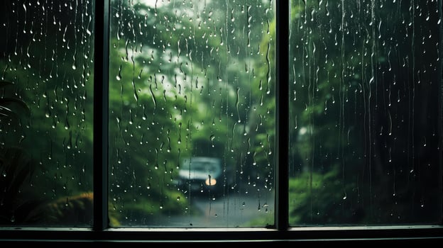 glass water on window photo