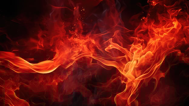 intense red fire flames photo