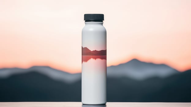 branding water bottle template photo