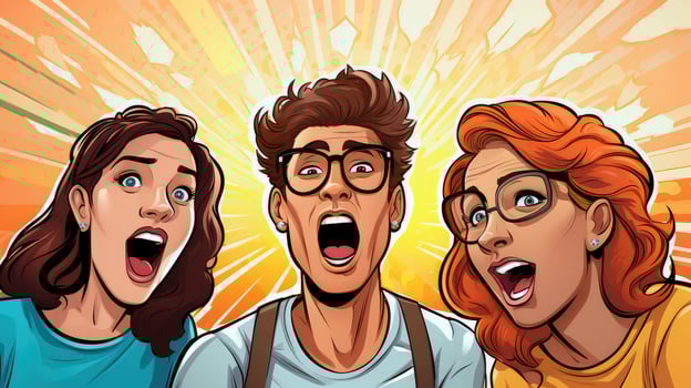 expressions comic book effect photo