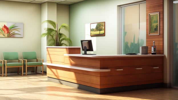 phone reception desk photo