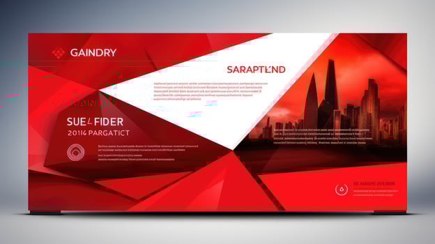 sleek red banner template photo