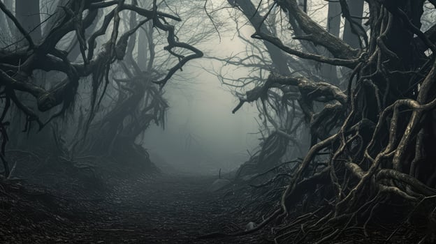 sinister creepy trees photo