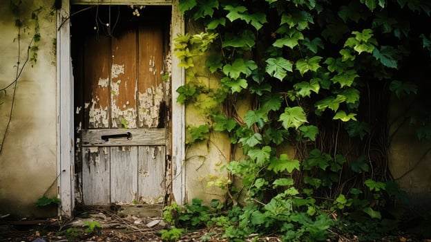 greenery door crack photo