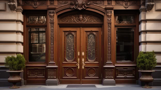 traditional office building door photo