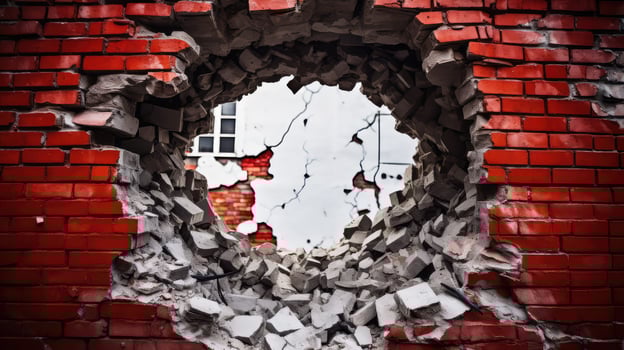 damage holes in wall photo