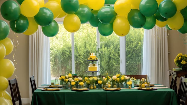 shower green and yellow balloons photo