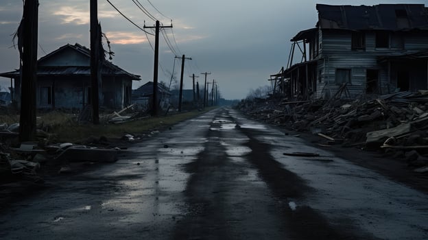 eerie creepy road photo