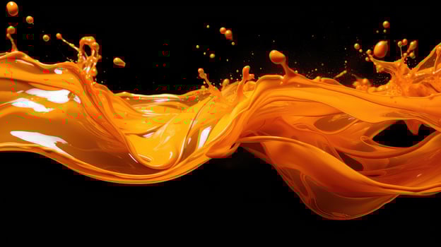 detail orange paint splash photo