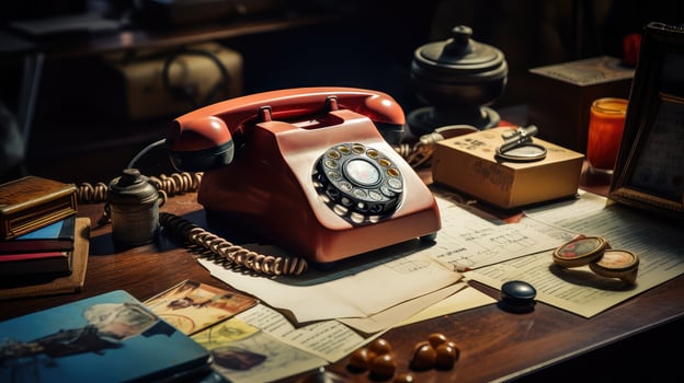 retro office phone desk photo